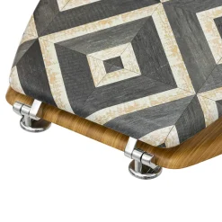 ATMOSPHERA Abattant WC bois (36 x 42,5 cm) Canvas Gris Discount