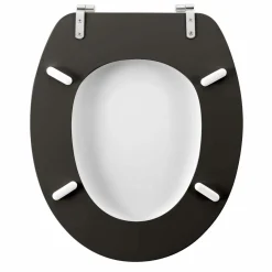 douceur d'intu017drieur Abattant WC bois (37 x 46 cm) Cocoty Noir