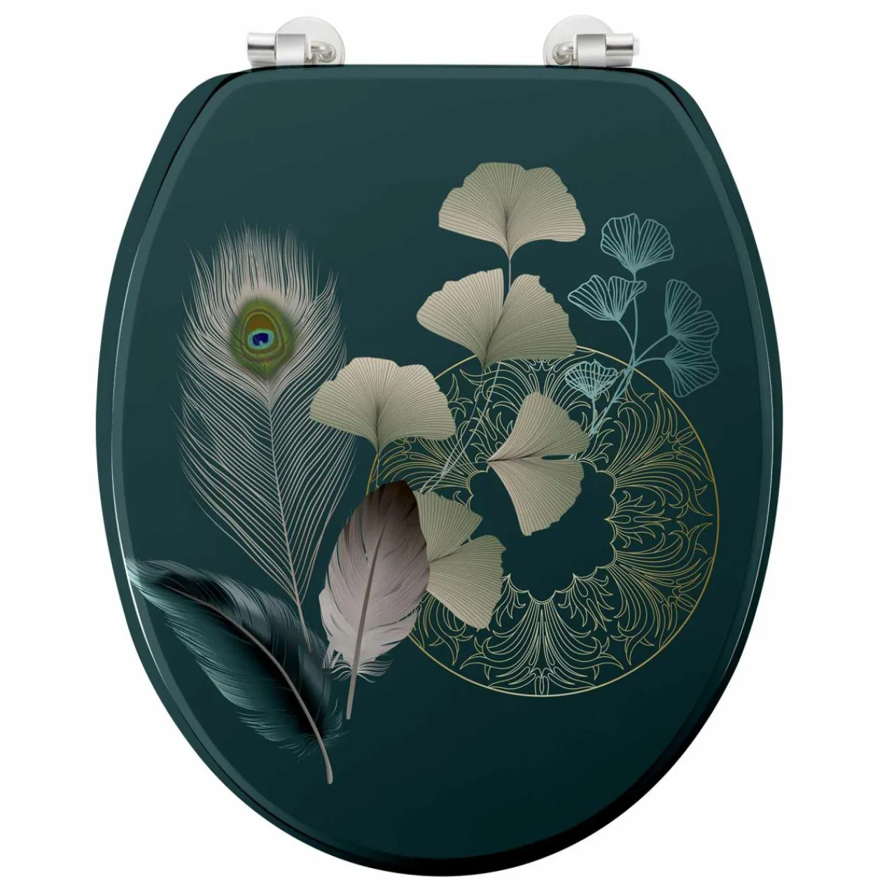 douceur d'intu017drieur Abattant WC bois (37 x 46 cm) Ginkoblue Bleu Discount