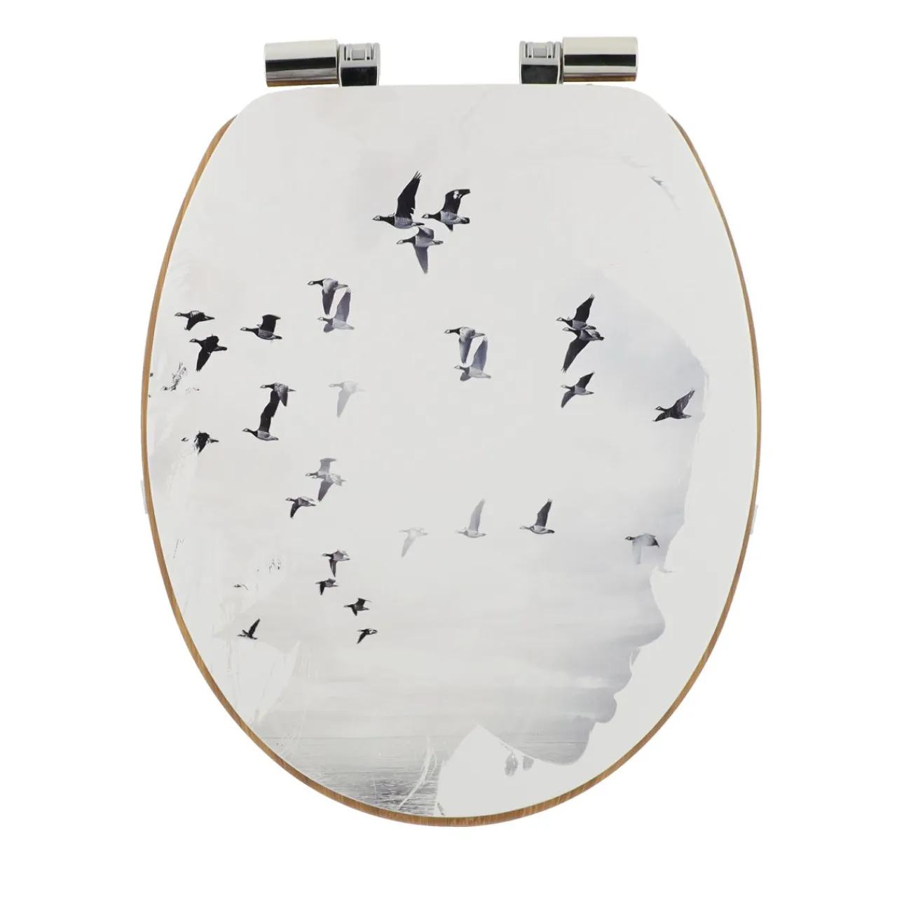 TENDANCE Abattant WC frein de chute 18 pouces MDF Envole Blanc Clearance