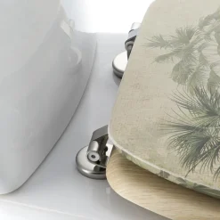 TENDANCE Abattant WC 18 pouces façon bois Palmiers Florida Vert Sale