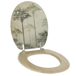 TENDANCE Abattant WC 18 pouces façon bois Palmiers Florida Vert Sale