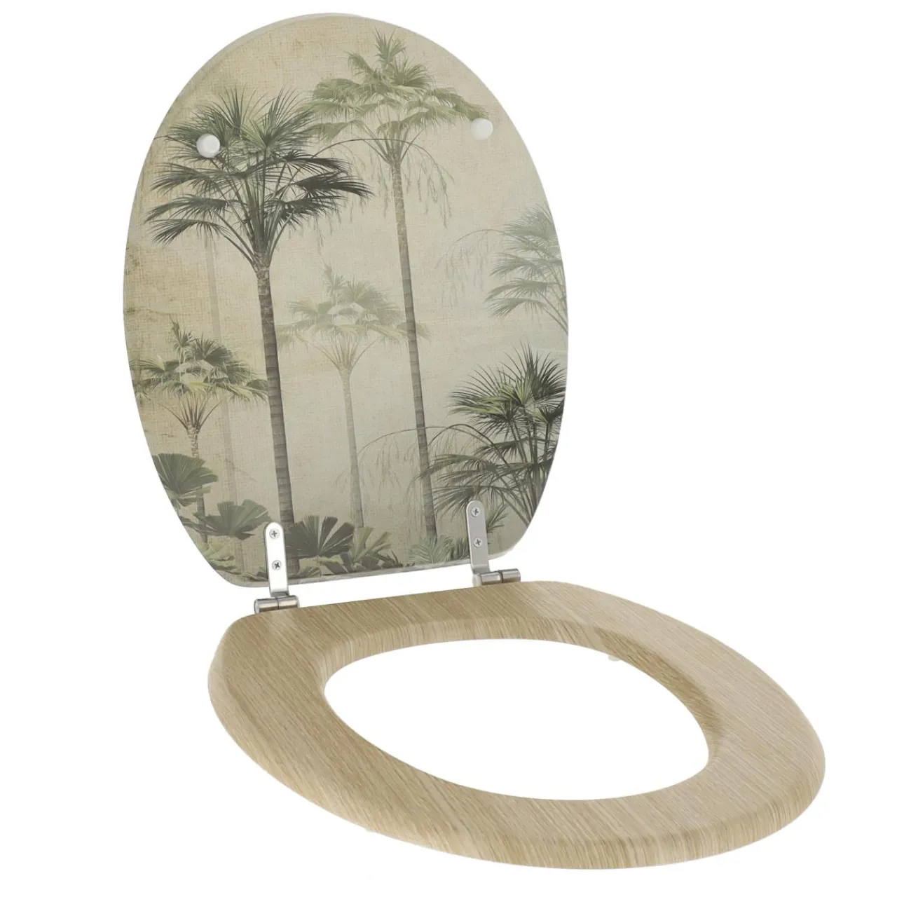 TENDANCE Abattant WC 18 pouces façon bois Palmiers Florida Vert Sale