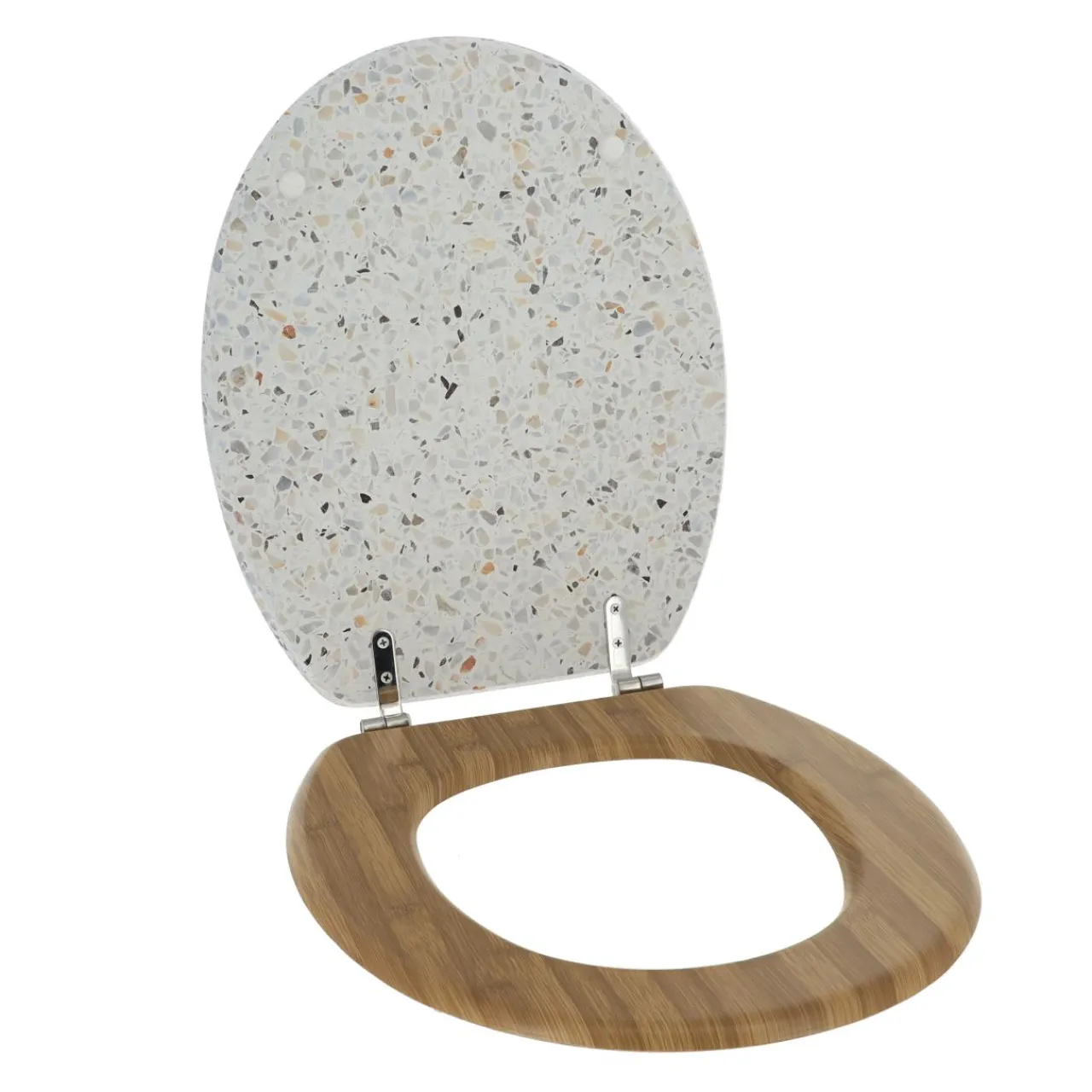 TENDANCE Abattant WC 18 pouces façon Terrazzo Blanc Outlet
