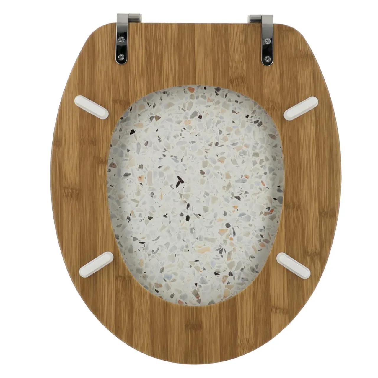 TENDANCE Abattant WC 18 pouces façon Terrazzo Blanc Outlet