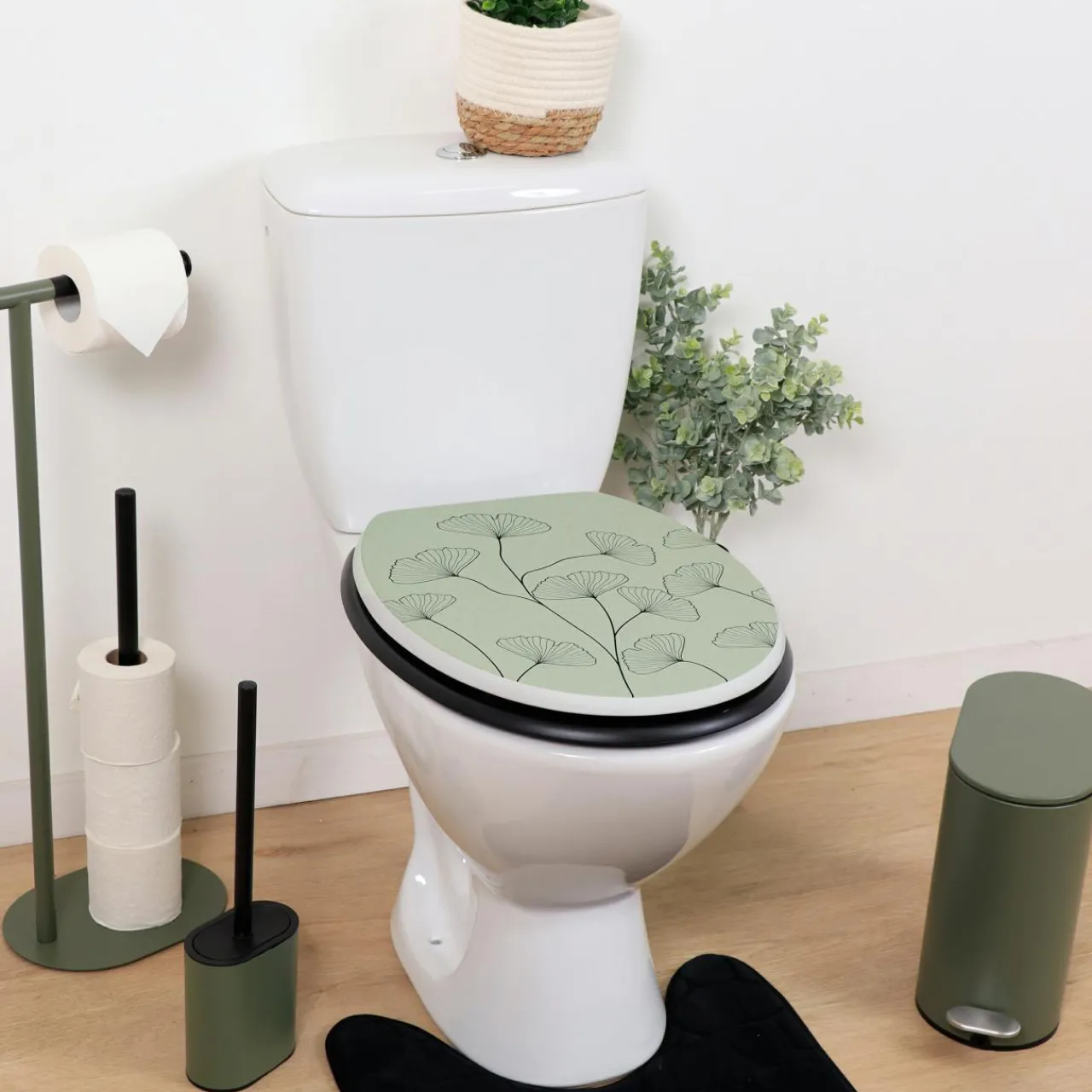 TENDANCE Abattant WC 18 pouces MDF Actuel Vert d'eau Beige Best