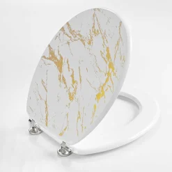 douceur d'intu017drieur Abattant WC 18 pouces MDF effet marbre Aquamarbre Blanc Online