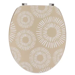 TENDANCE Abattant WC 18 pouces MDF Ethnic Spirals Beige Clearance