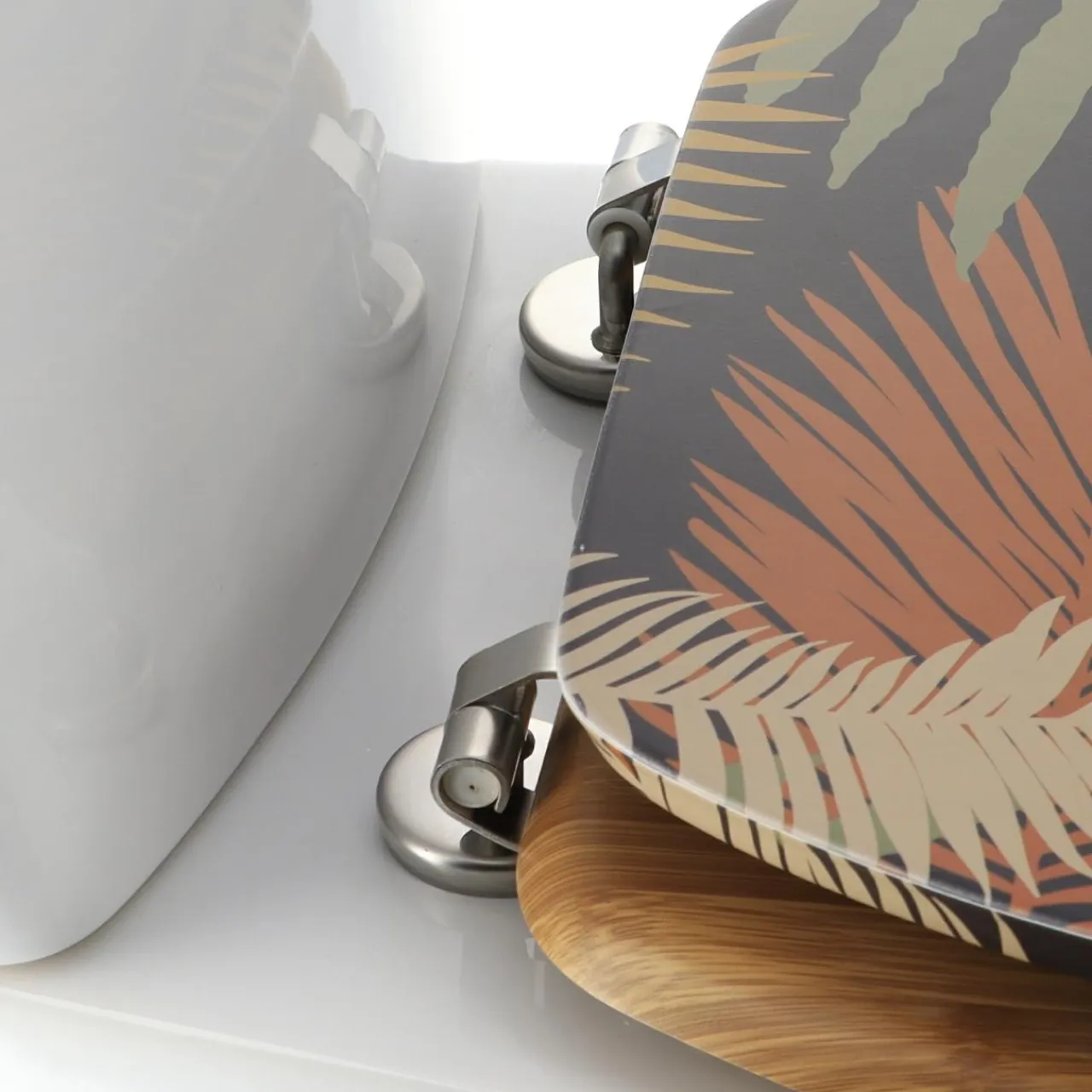 TENDANCE Abattant WC 18 pouces MDF Exotic Garden Multicolore Discount
