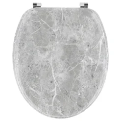TENDANCE Abattant WC 18 pouces MDF Façon Marbre Gris Outlet