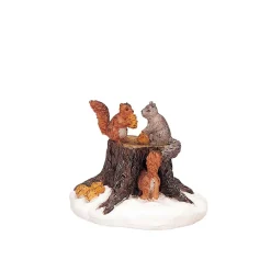 LEMAX Accessoire (H3,4 cm) Ecureuils et tronc d'arbre Discount