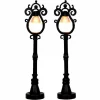LEMAX Accessoire (H10 cm) Lot de 2 lampadaires Parisien à piles Hot