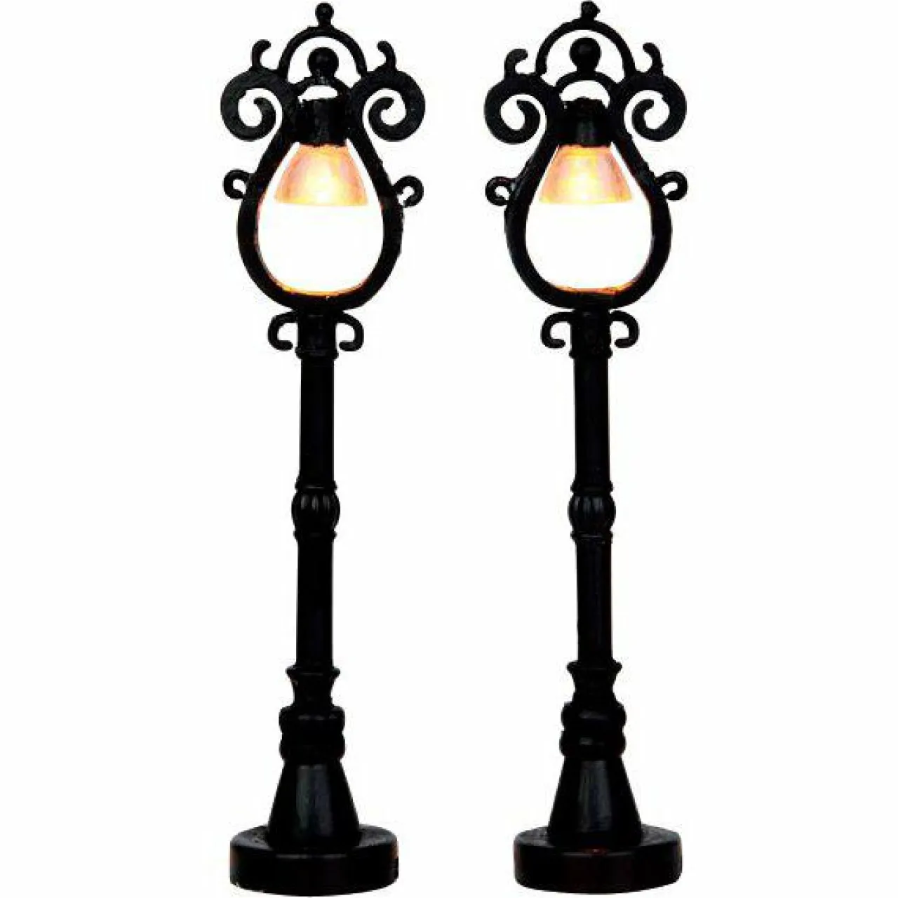 LEMAX Accessoire (H10 cm) Lot de 2 lampadaires Parisien à piles Hot