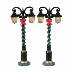 LEMAX Accessoire (H11 cm) Lot de 2 lampadaires à l'ancienne Outlet