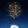 LEMAX Accessoire lumineux (H24 cm) Arbre Noyer blanc doré Clearance