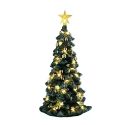 LEMAX Accessoire lumineux (H16,5 cm) Sapin de Noël enneigé Blanc chaud