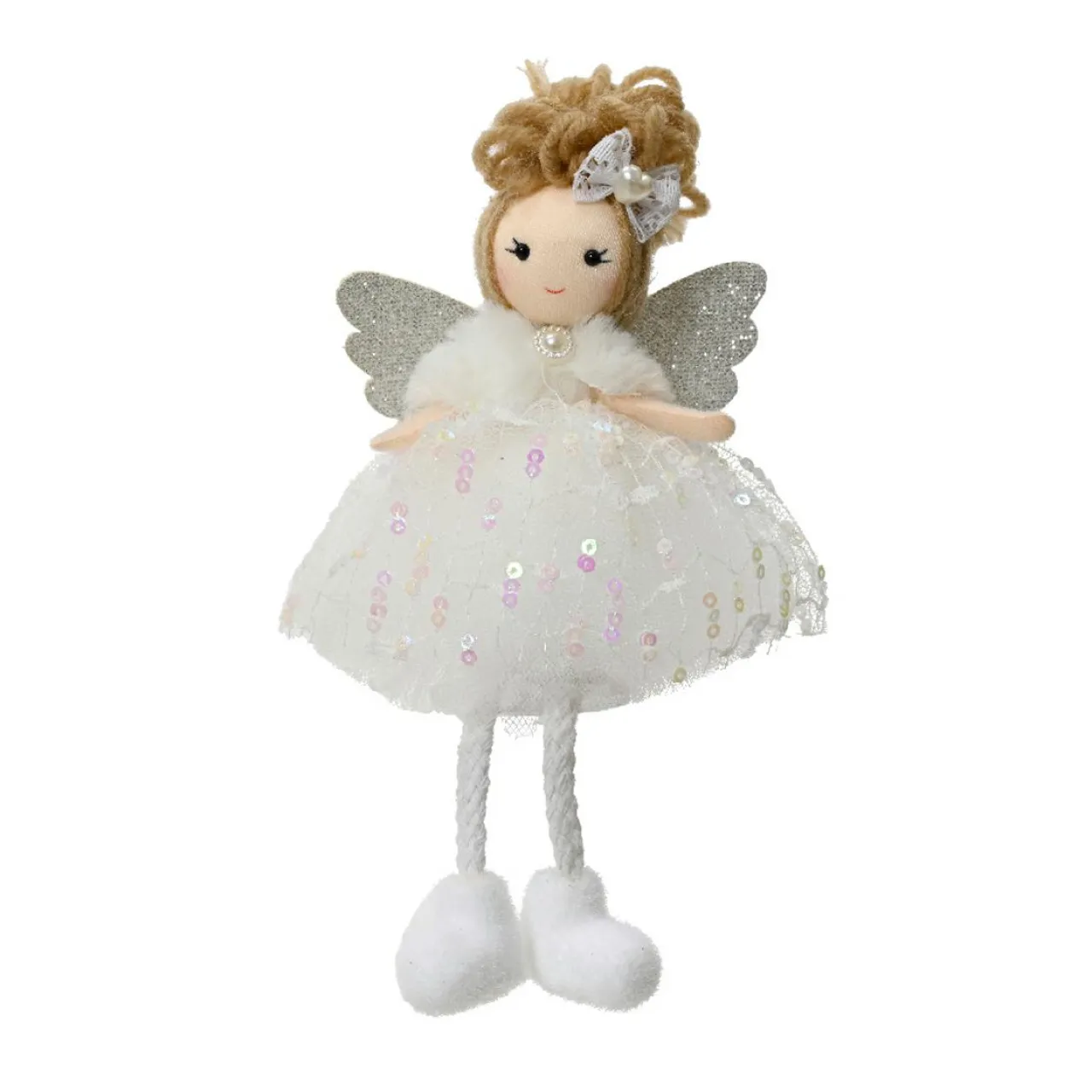 KAEMINGK Ange de Noël (H18 cm) Poupée conte de Fée he Blanc Clearance