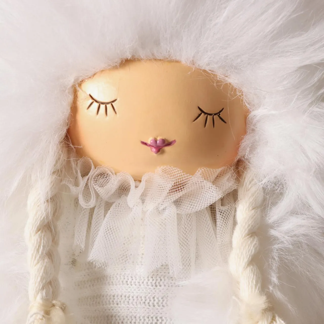 KAEMINGK Ange de Noël jambes souples (H53 cm) Demoiselle d'Hiver Blanc Sale