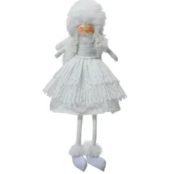 KAEMINGK Ange de Noël jambes souples (H53 cm) Demoiselle d'Hiver Blanc Sale