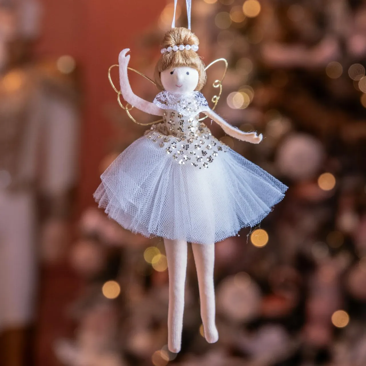KAEMINGK Ange de Noël à suspendre (H20 cm) Danseuse ballerine Dée Or Discount