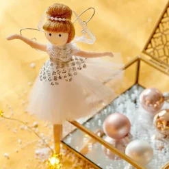 KAEMINGK Ange de Noël à suspendre (H20 cm) Danseuse ballerine Dée Or Discount