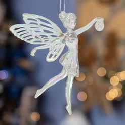 KAEMINGK Ange de Noël à suspendre (H11 cm) Féerie irisé Transparent Outlet
