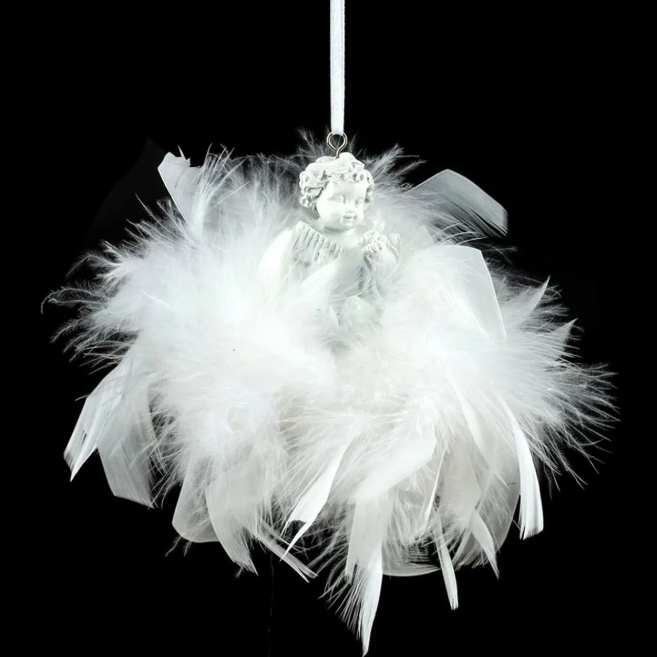 Feeric Lights & Christmas Ange à suspendre (H5,5 cm) Couronne Blanc Online