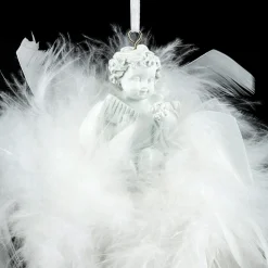 Feeric Lights & Christmas Ange à suspendre (H5,5 cm) Couronne Blanc Online