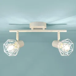OSTARIA Applique murale 2 abat-jour orientables métal (30 x 16 cm) Diamond he Blanc Online