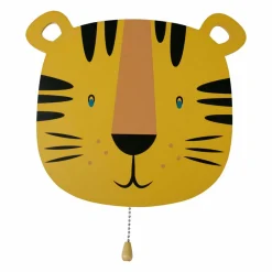 OSTARIA Applique murale enfant bois (25 x 24 cm) Tigre Orange Discount