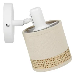 OSTARIA Applique murale orientable métal et rotin (10 x 17,5 cm) Bohemia Beige Best