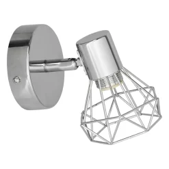 OSTARIA Applique murale orientable métal (13 x 13,5 cm) Diamond Argent Outlet