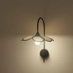 EMINZA Applique murale pétale en tissu (H62 cm) Alava Noir