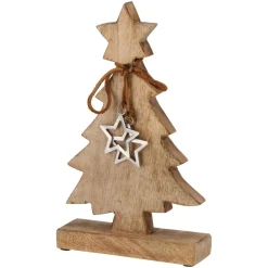 KOOPMAN Arbre de Noël en (H30 cm) Nature sauvage Naturel Bois Best