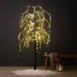 EMINZA Arbre lumineux 600 LED (H180 cm) Bouleau enneigé Blanc chaud Discount