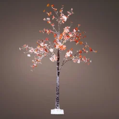 EMINZA Arbre lumineux 96 LED (H180 cm) Chêne enneigé Blanc chaud