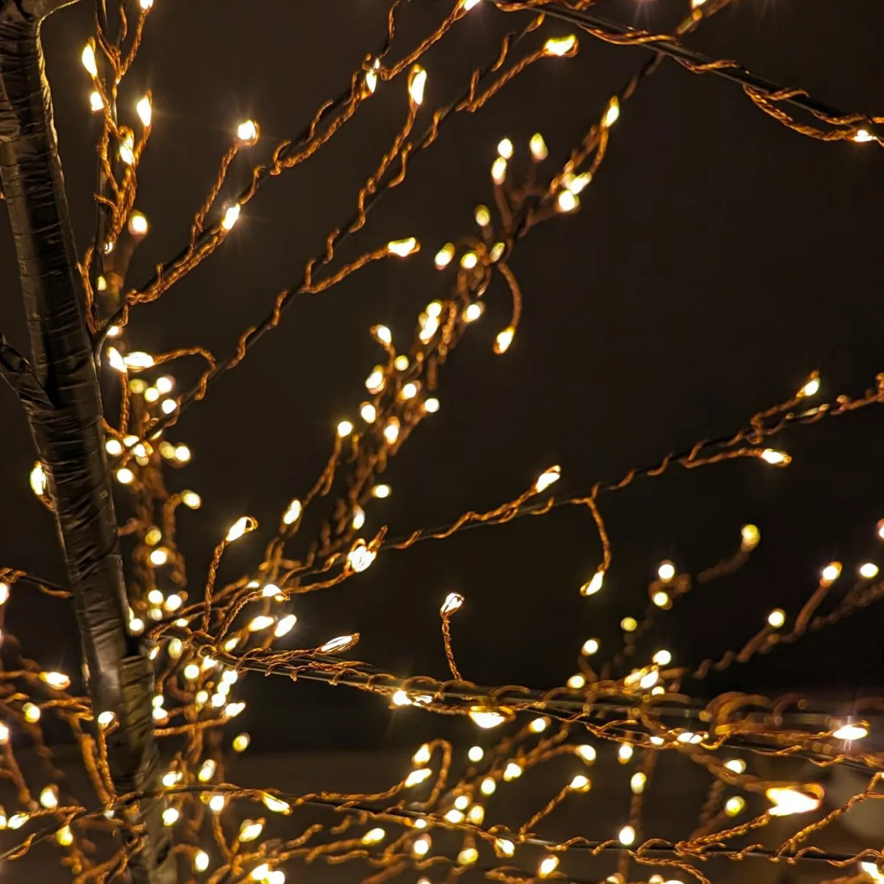 KAEMINGK Arbre lumineux 1755 LED (H175 cm) Christmas Luxe et blanc chaud Noir Sale