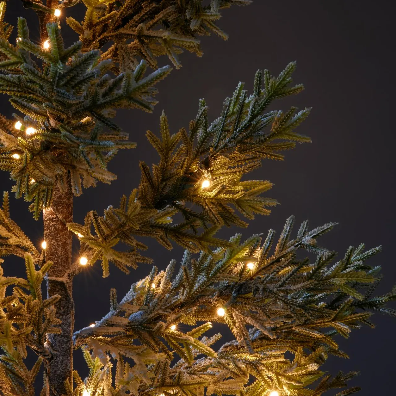 EMINZA Arbre lumineux 96 LED (H180 cm) Épicéa branches givrées Blanc chaud Sale