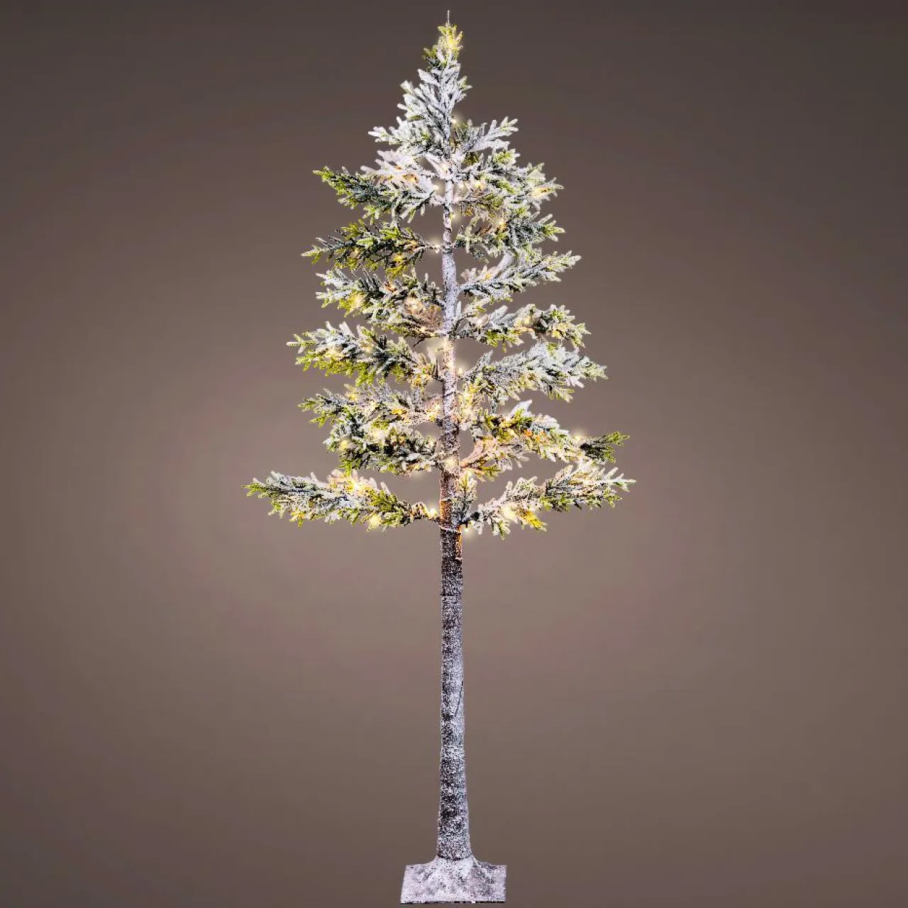 EMINZA Arbre lumineux 96 LED (H180 cm) Épicéa branches givrées Blanc chaud Sale