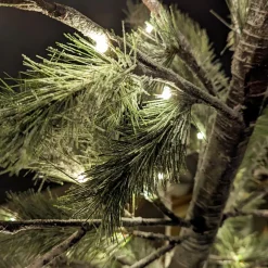 KAEMINGK Arbre lumineux 72 LED (H150 cm) Sapin Alpin Vert enneigé et Blanc chaud Hot