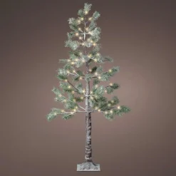 KAEMINGK Arbre lumineux 72 LED (H150 cm) Sapin Alpin Vert enneigé et Blanc chaud Hot
