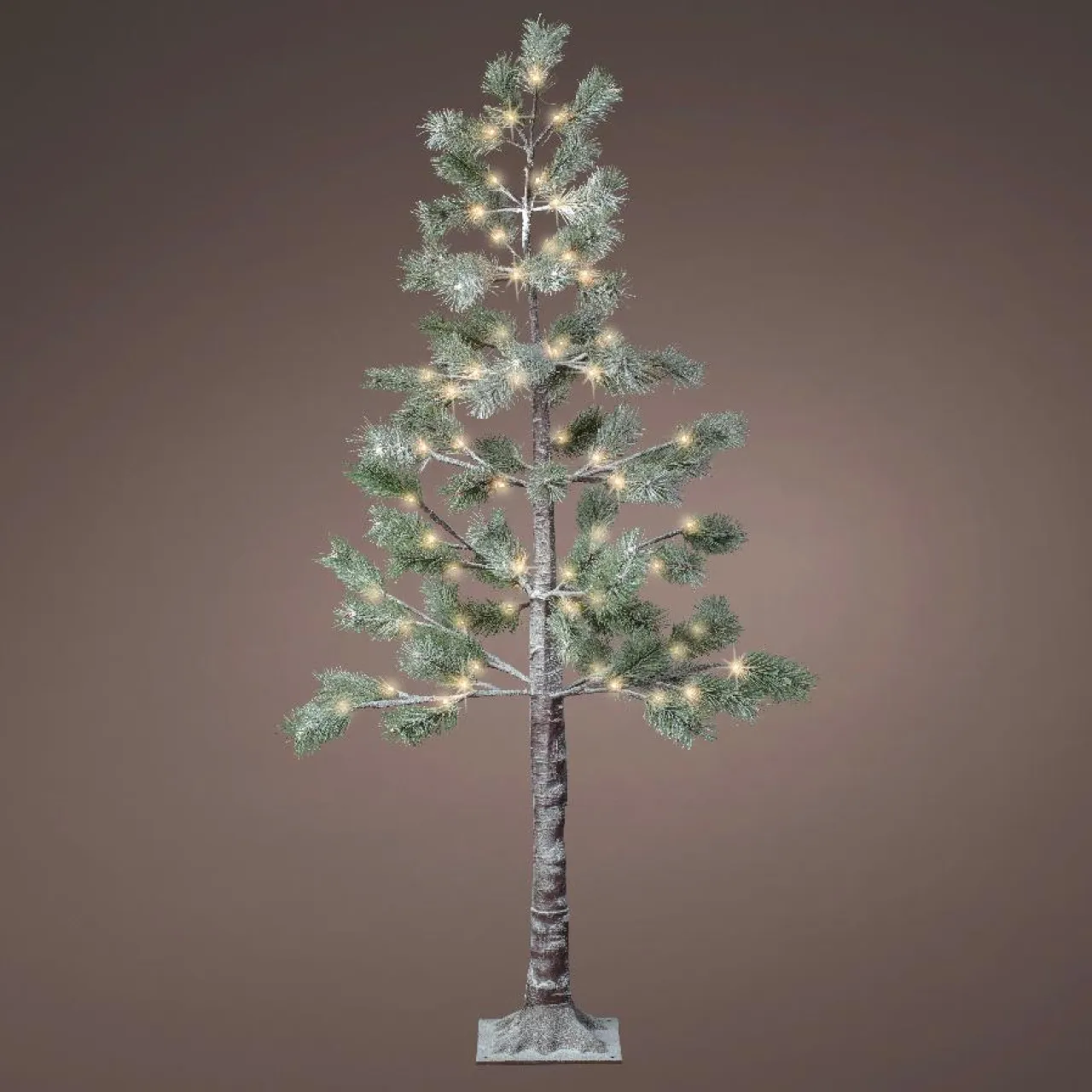 KAEMINGK Arbre lumineux 72 LED (H150 cm) Sapin Alpin Vert enneigé et Blanc chaud Hot