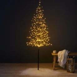 EMINZA Arbre lumineux 360 LED (H180 cm) Sapin d'hiver Blanc Chaud doré