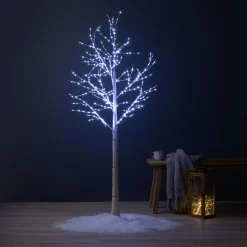 EMINZA Arbre lumineux 400 Micro LED (H150 cm) Bouleau Wills Blanc froid Clearance