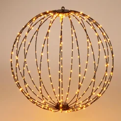 KOOPMAN Ballon de Noël lumineux 320 LED (D50 cm) Blanc chaud