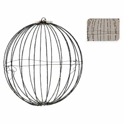 KOOPMAN Ballon de Noël lumineux 320 LED (D50 cm) Blanc chaud