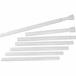TENDANCE Barre de rideau de douche autobloquante (de 105 à 250 cm) Blanc Outlet