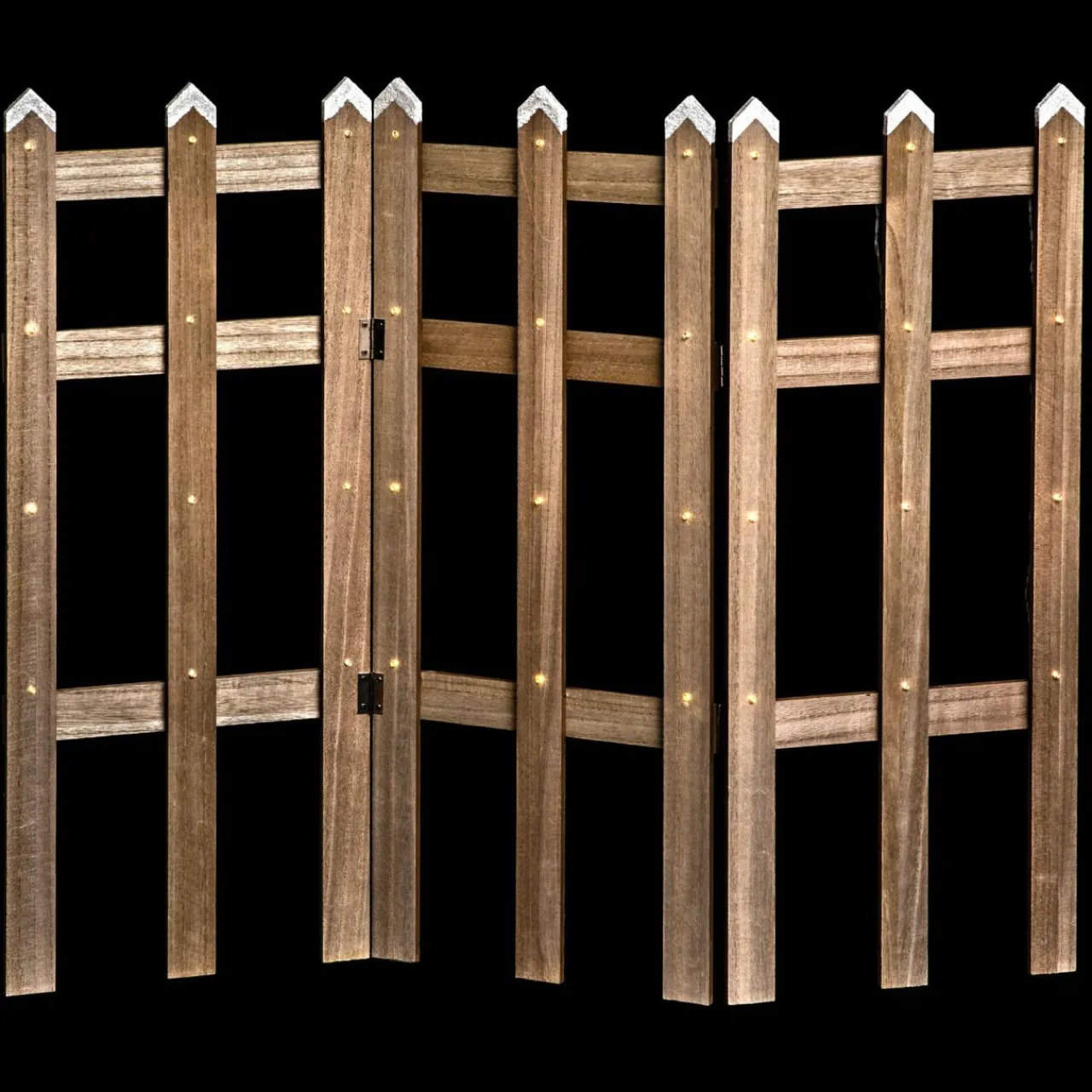Feeric Lights & Christmas Barrière en bois lumineuse 42 LED (L89 x H59 cm) Blanc chaud Clearance