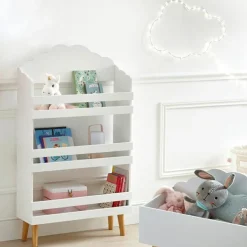 ATMOSPHERA Bibliothèque enfant bois (H100 cm) Nuage he Blanc
