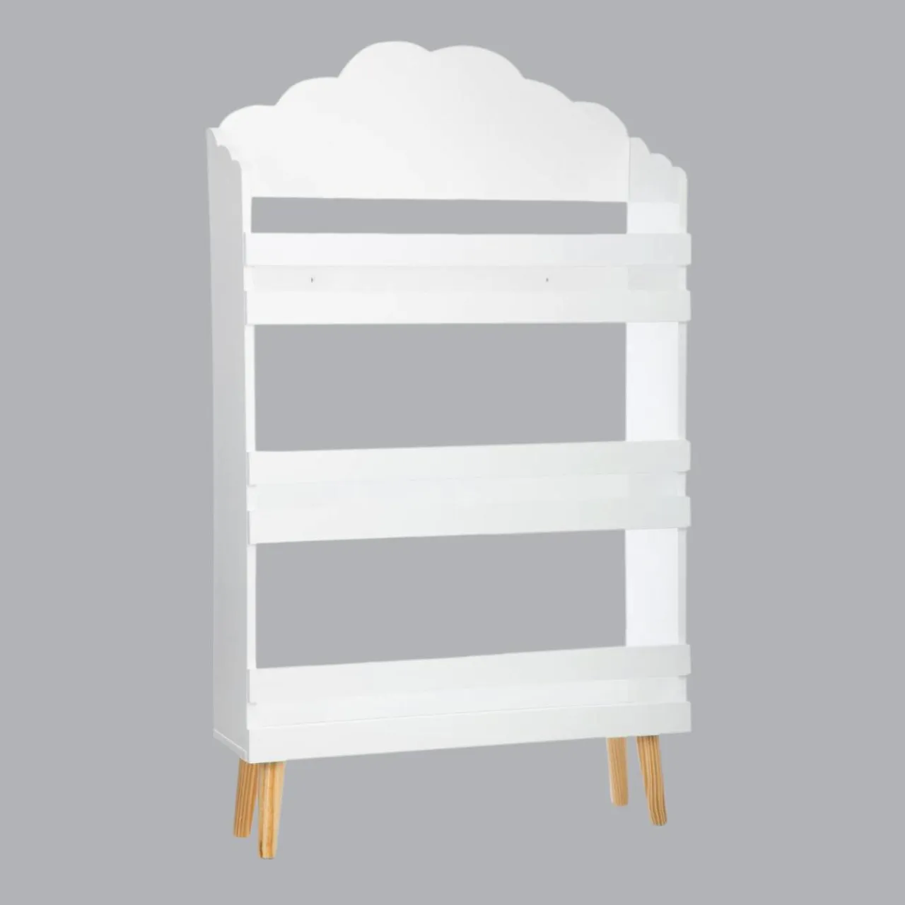 ATMOSPHERA Bibliothèque enfant bois (H100 cm) Nuage he Blanc
